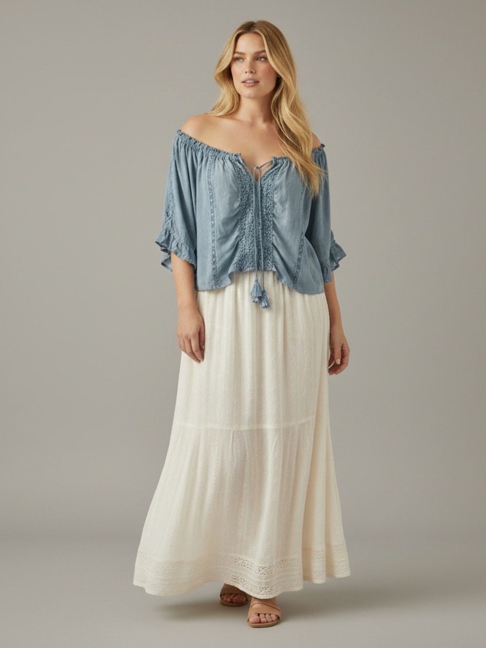 SURF GYPSY Cropped Flowy Top